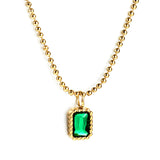 Collier pendentif diamants blancs et diamants verts, 3 styles du nouvel an 2024, 44 + 5cm