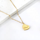 2024 New Year Forever Heart Mesh Pendant Necklace 40+5cm