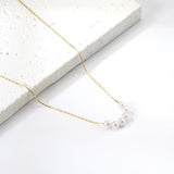 2024 New Year 6 White Pearls Pendant Necklace 41+5cm