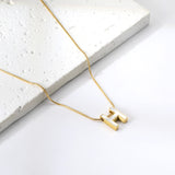 2024 New Year H with White Shell Pendant Necklace 39+5cm