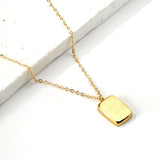 Collier pendentif rectangulaire bonne chance pour le nouvel an 2024, 40 + 5cm