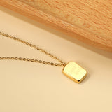 2024 New Year Good Luck Rectangle Pendant Necklace 40+5cm