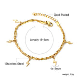 2024 New Year 5 Lightning Flower Pattern Accessories + Matching Chain Double Hand Chain 18+3cm