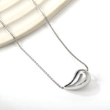 20mm & 25mm Water Drop Oval Pendant Necklace 40+5cm