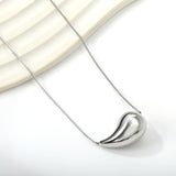 20mm & 25mm Water Drop Oval Pendant Necklace 40+5cm