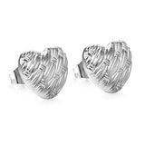 Heart with Braided Face Earrings 13.3*12mm