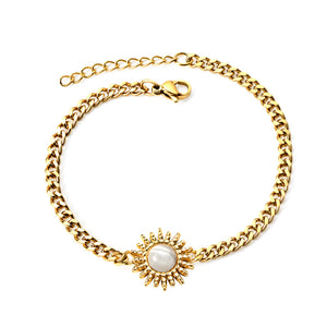 Spring Hot White Zircon Sun Accessory Bracelet 17+3cm