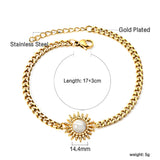 Spring Hot White Zircon Sun Accessory Bracelet 17+3cm