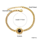 Spring Hot Black Zircon Sun Accessory Bracelet 17+3cm