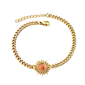 Spring Hot Red Zircon Sun Accessory Bracelet 17+3cm