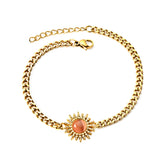 Spring Hot Red Zircon Sun Accessory Bracelet 17+3cm