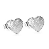 Heart with Dots Faceted Earrings 14*11.2mm