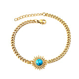 Spring Hot Blue Turquoise Sun Accessory Bracelet 17+3cm