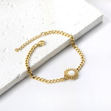 Spring Hot White Zircon Sun Accessory Bracelet 17+3cm