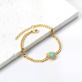 Spring Hot Aquamarine Zircon Sun Accessory Bracelet 17+3cm