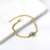 Spring Hot Blue Turquoise Sun Accessory Bracelet 17+3cm