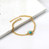 Spring Hot Green Turquoise Sun Accessory Bracelet 17+3cm