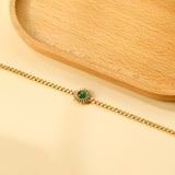 Spring Hot Green Zircon Sun Accessory Bracelet 17+3cm