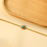 Spring Hot Blue Turquoise Sun Accessory Bracelet 17+3cm