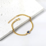 Spring Hot Oval Edge White Diamonds with Blue Diamonds Bracelet 18+3cm