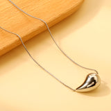 20mm & 25mm Water Drop Oval Pendant Necklace 40+5cm