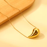 20mm & 25mm Water Drop Oval Pendant Necklace 40+5cm