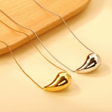 20mm & 25mm Water Drop Oval Pendant Necklace 40+5cm