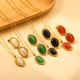 14.8*23mm loose bead side oval with red cat's eye stone set