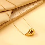 20mm & 25mm Water Drop Oval Pendant Necklace 40+5cm