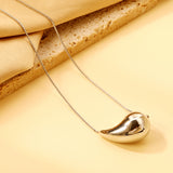 20mm & 25mm Water Drop Oval Pendant Necklace 40+5cm