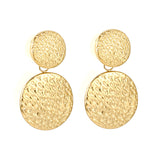 14.4mm Small Round + 22.3mm Large Round Textured Stud Earrings