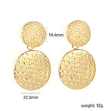 14.4mm Small Round + 22.3mm Large Round Textured Stud Earrings