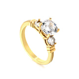 Light luxury style casting set full diamond ring women High-grade stainless steel jewelry