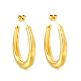 Hollow Golden U-shaped Earring 25.2*30mm