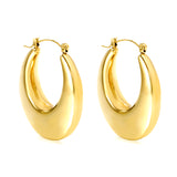 35mm gold-colored hollow crescent moon earrings