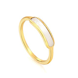 Vintage niche light luxury mother of pearl white shellfish ring female hundred index finger ring