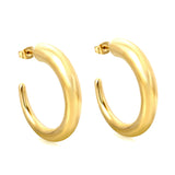 Hollow C-shaped curved hook earloop 35.5*mm Gold color