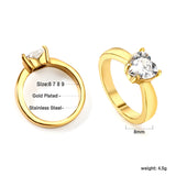 Stainless steel set with diamonds female ring ring jewelry manufacturers