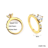 Hot French light luxury romantic micro-set diamond zirconia ring fashion versatile classic ring circle