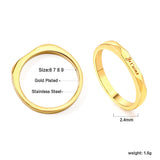 Love you letter ring female niche design fashion personality simple net red pair ring plain ring finger ring