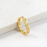 Hot models grain hollowed out ring fashion simple jewelry creative personality exquisite