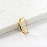 Factory direct supply white shell ring simple fashion wholesale