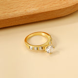 Hot French light luxury romantic micro-set diamond zirconia ring fashion versatile classic ring circle