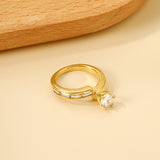 New claw buckle zirconia ring small mini ring