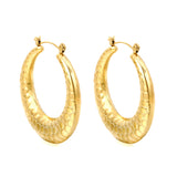 Hollow open round snake earrings 40mm gold color