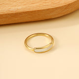 Vintage niche light luxury mother of pearl white shellfish ring female hundred index finger ring