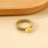 Queen Elizabeth head gold color retro temperament ring