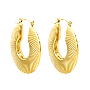 Hollow open round threaded earloop*40.2mm Gold color