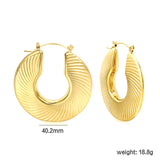 Hollow open round threaded earloop*40.2mm Gold color