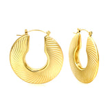 Hollow open round threaded earloop*40.2mm Gold color